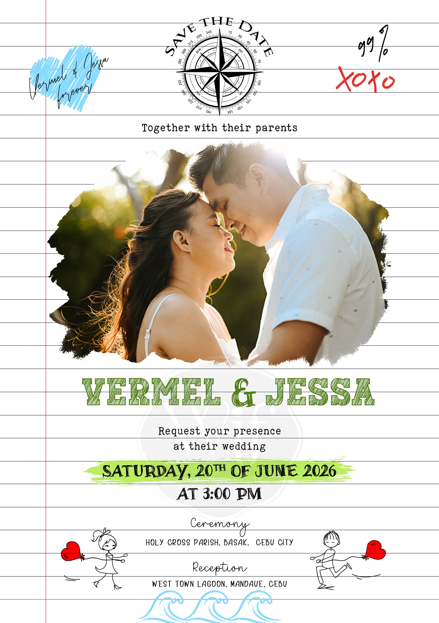 Wedding invitation cover